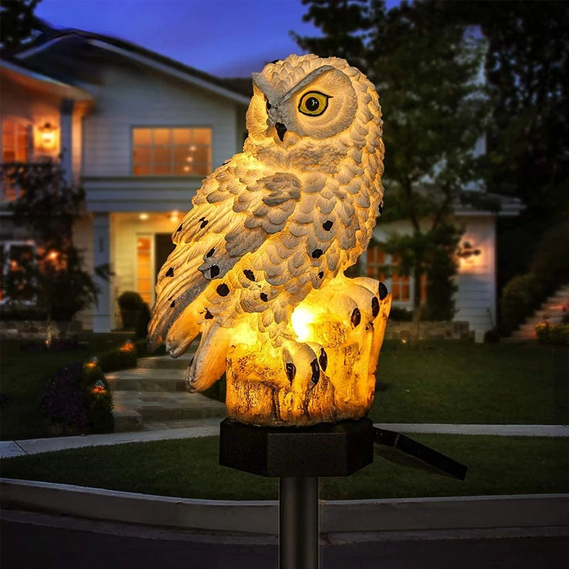 Solar Resin Lawn Lamp – Parrot, Owl, Eagle