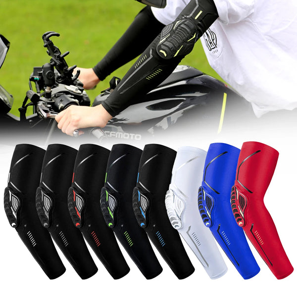1 Pair Sports Crash-Proof Elbow Support Pads – Compression Sleeves for Basketball, Football, Cycling & Outdoor Sports