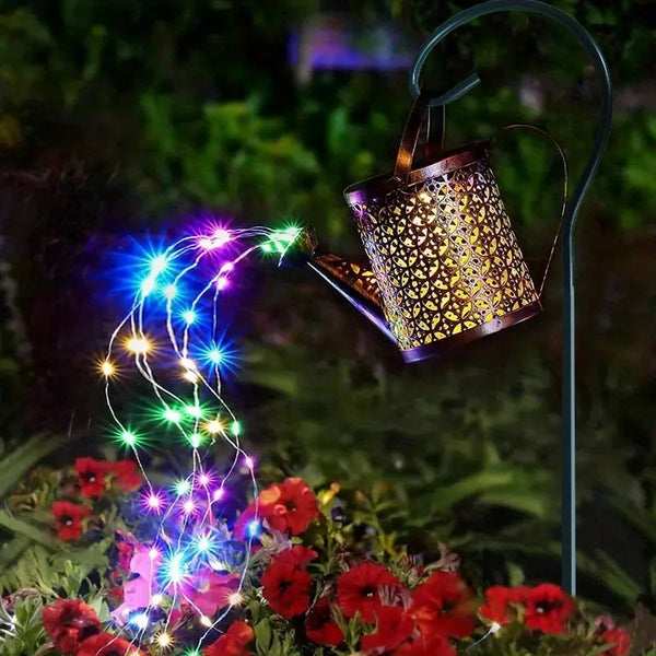 🌟 Solar Watering Can Light – Enchanting Waterfall Fairy Light for Your Garden