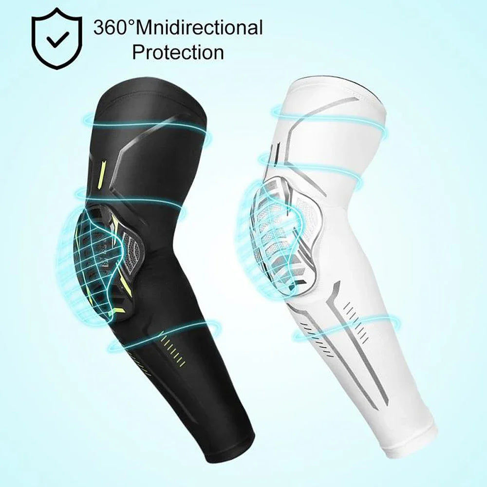 1 Pair Sports Crash-Proof Elbow Support Pads – Compression Sleeves for Basketball, Football, Cycling & Outdoor Sports