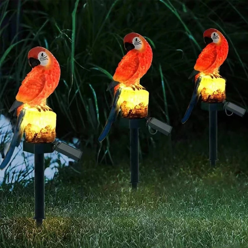 Solar Resin Lawn Lamp – Parrot, Owl, Eagle