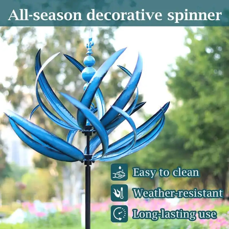 New Harlow 3D Metal Wind Spinner – Wind-Powered Kinetic Sculpture for Garden & Lawn Décor