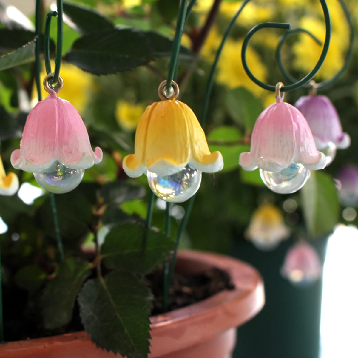 9pcs Lily of the Valley Miniature Figurines – Everlasting Fairy Garden Accessories