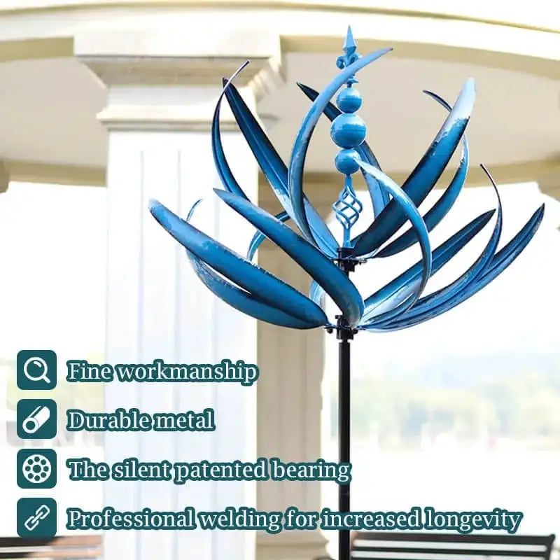 New Harlow 3D Metal Wind Spinner – Wind-Powered Kinetic Sculpture for Garden & Lawn Décor