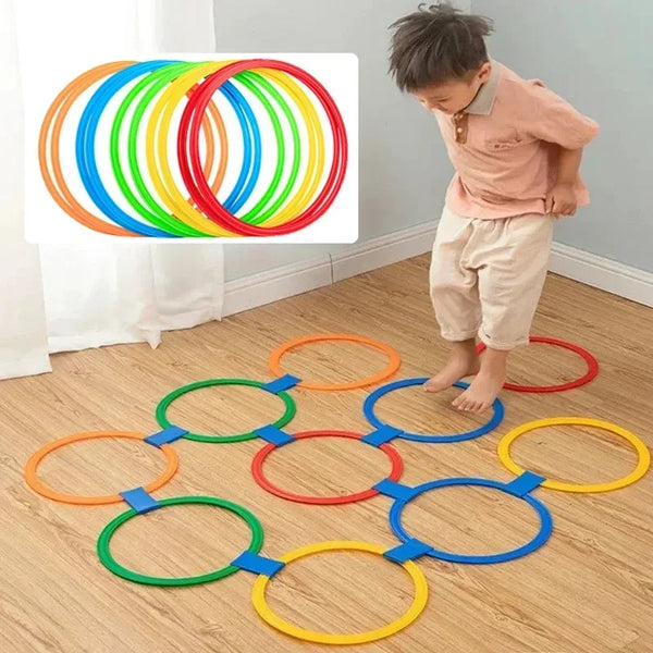 Outdoor Kids Lattice Jump Ring Set – Fun Physical Training Sport Toy