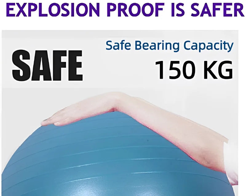 Yoga Pilates Exercise Ball – Thickened & Explosion-Proof for Home Fitness (45–95cm)