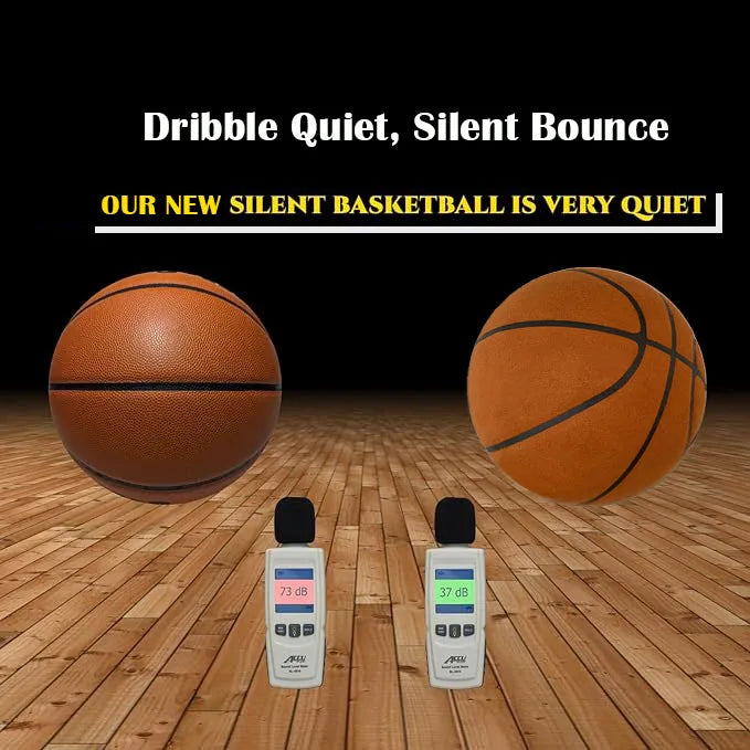 Silent Basketball – Indoor Dribbling Training Ball | Size 7 (29.5") / 5# Airless Foam Quiet Basketball