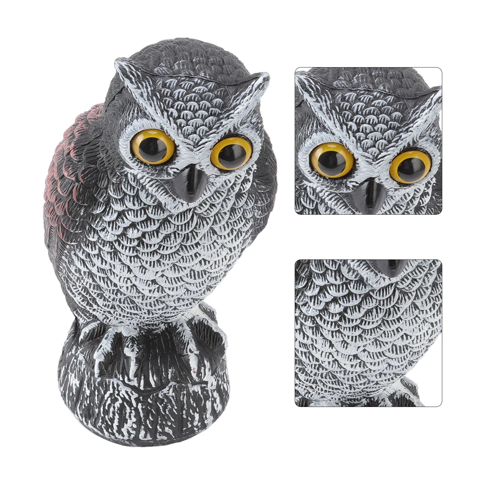 🦉 Owl Bird Deterrent – Realistic Garden Owl Decoy to Keep Birds Away