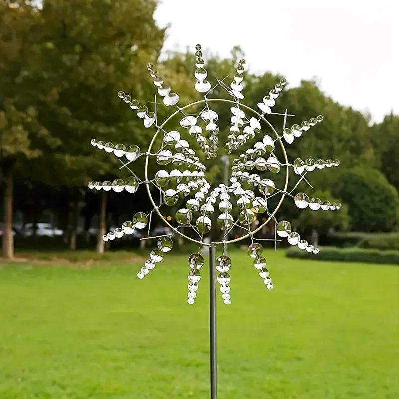 Creative Courtyard Garden Windmill – Magical Kinetic Energy Metal Wind Rotator
